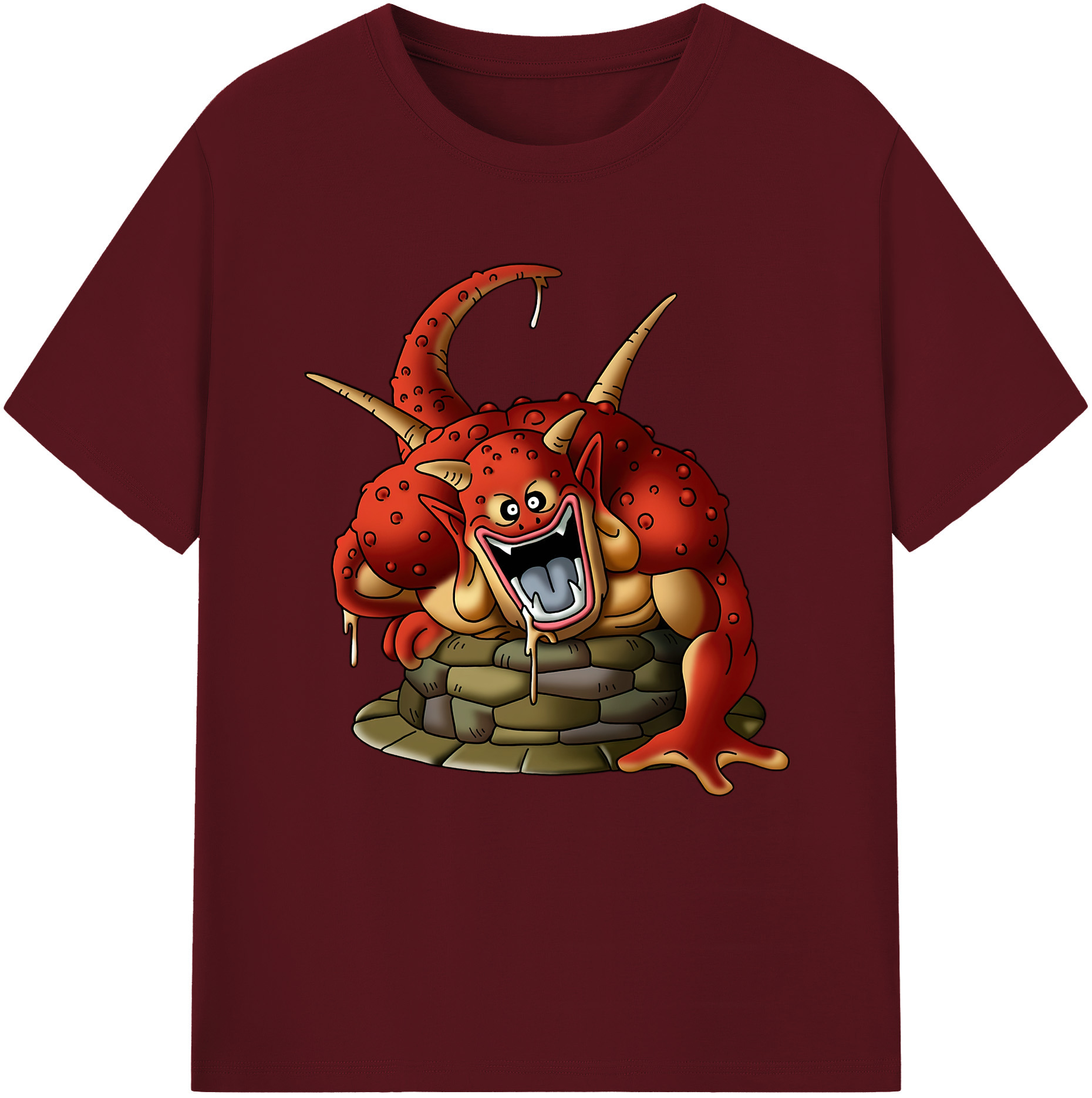 （画像用） ドラゴンクエスト Doragon Kuesuto Dragon Quest 綿100％半袖Tシャツ（フロントプリント）